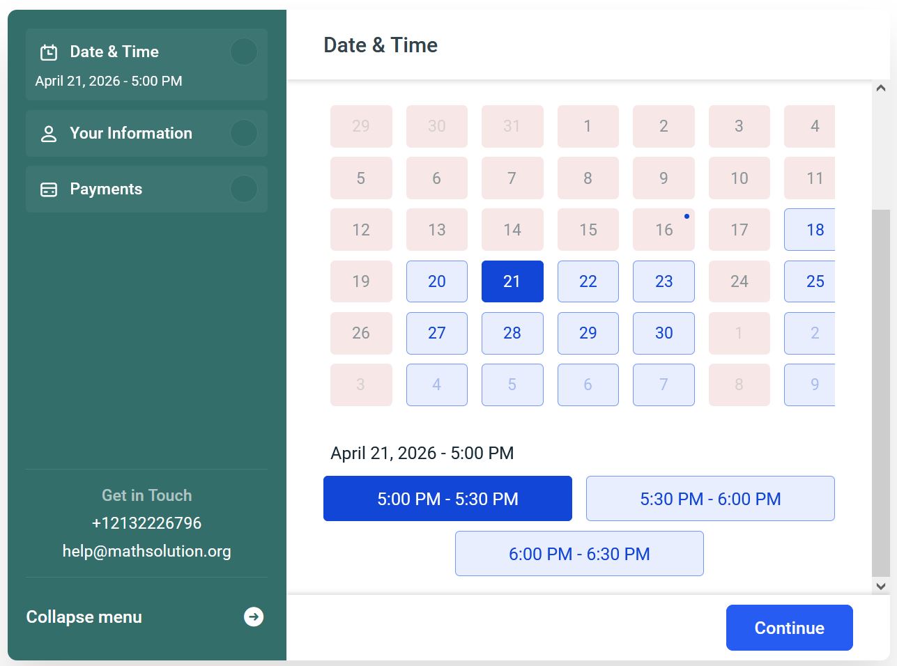 Picture of Booking Calander
